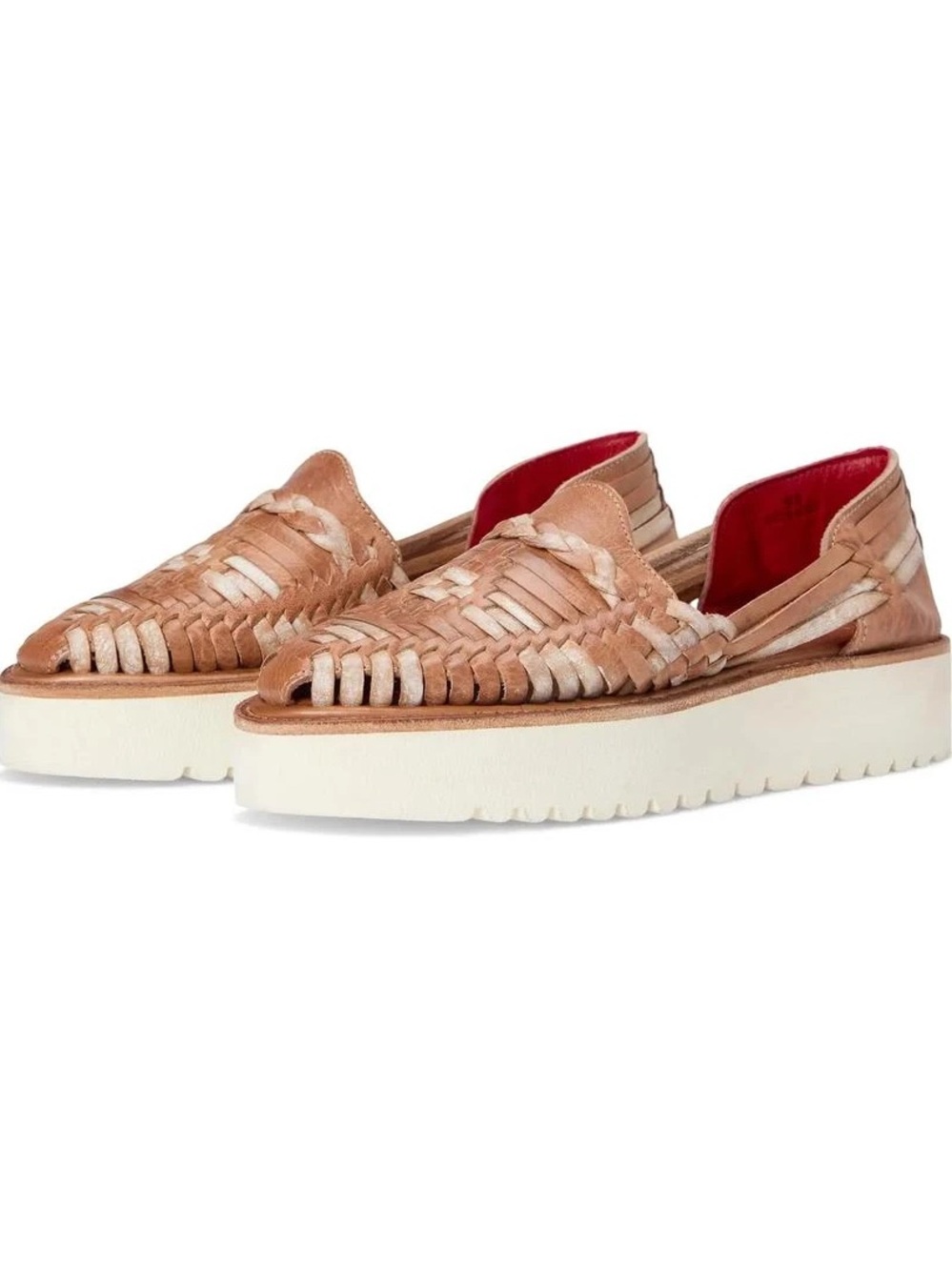 Bed|Stü Lizzie Sandals Woven Leather Platform Huarache Shoes Boho Artisan NIB